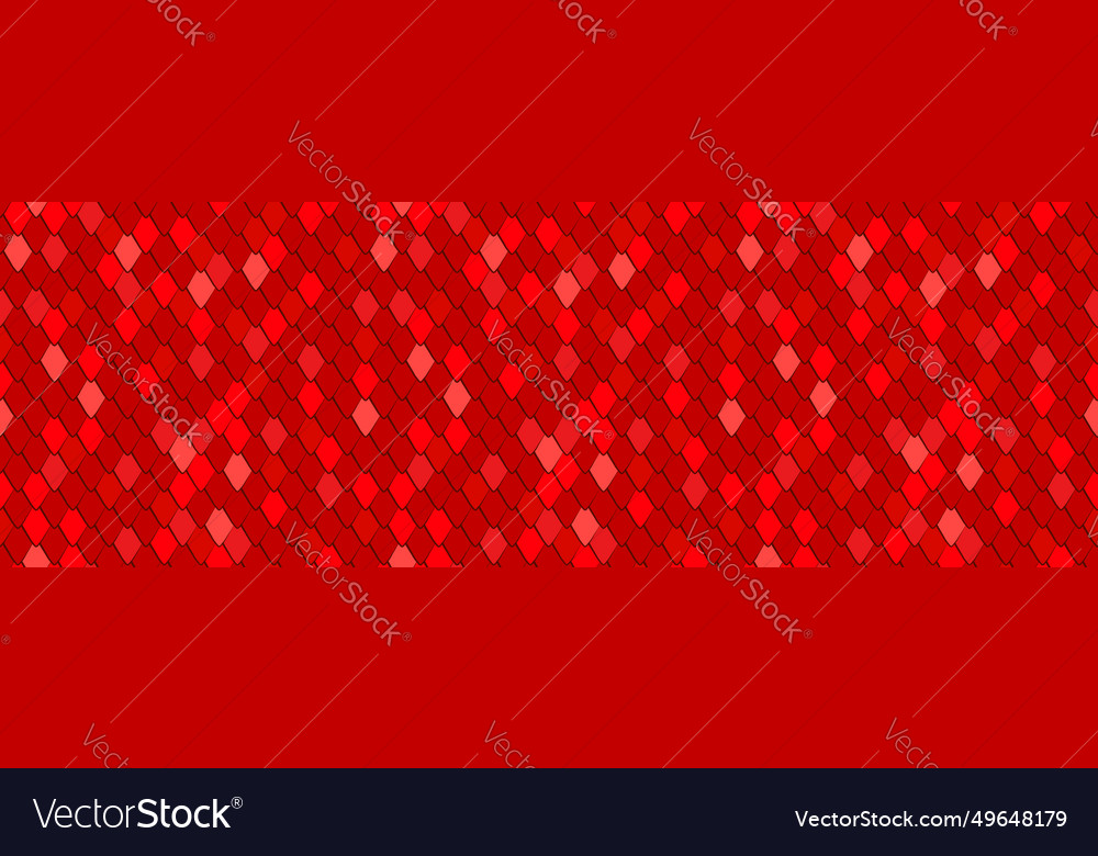 Red dragon scale texture pattern design vector image Red dragon scale texture pattern design