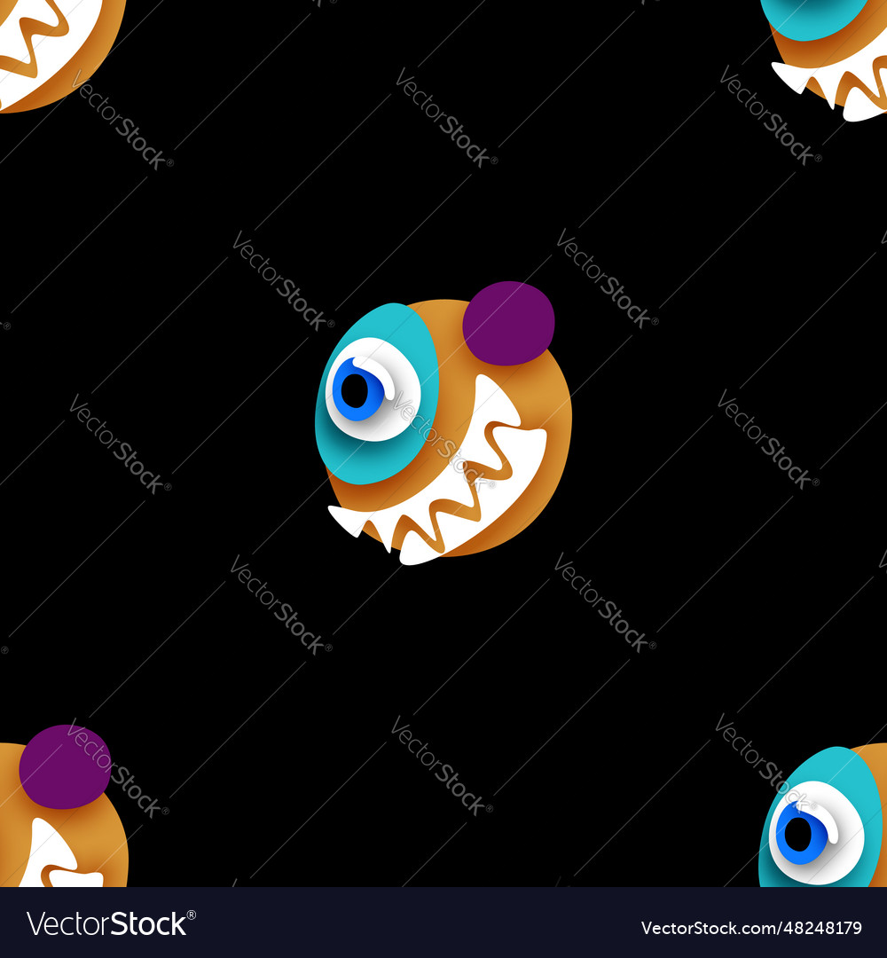 Seamless pattern with psyhodelical print