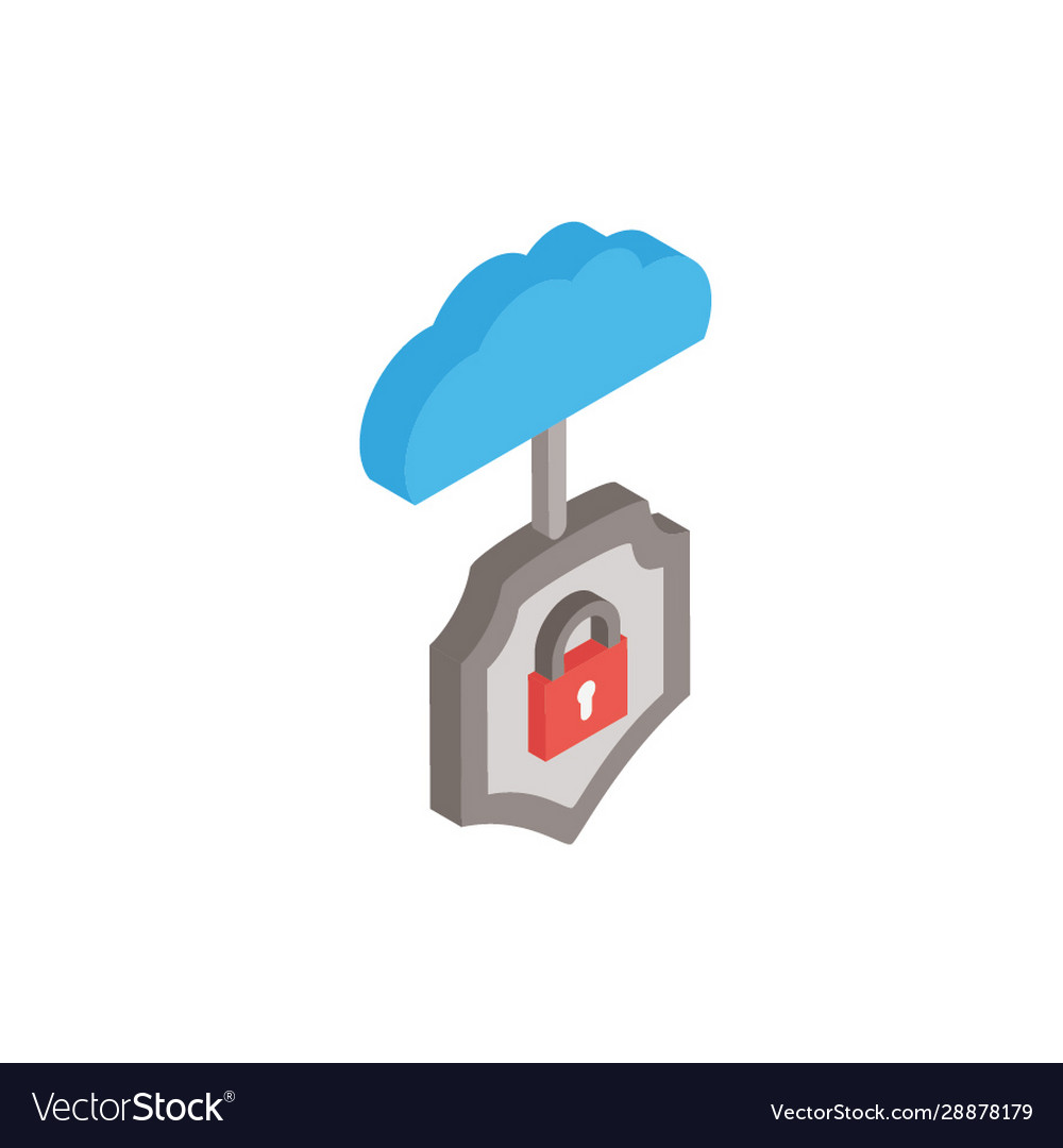 Security shield and padlock with cloud computing Vector Image Security shield and padlock with cloud computing