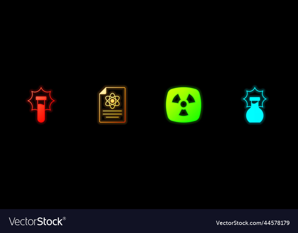 Set explosion in the flask chemistry report vector image Set explosion in the flask chemistry report