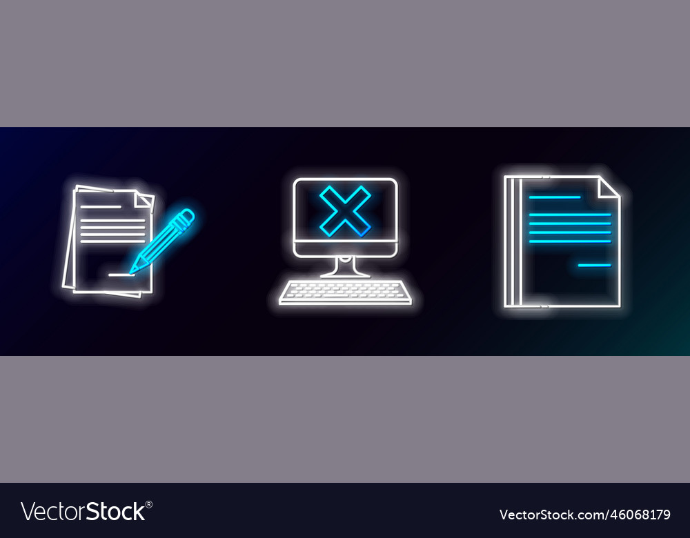 Set line file document blank notebook and pencil