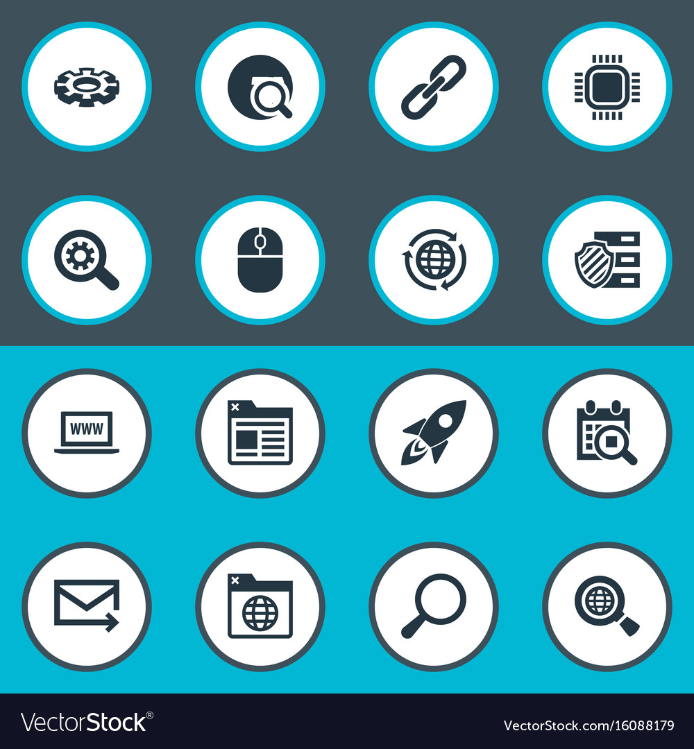 Set of simple search icons