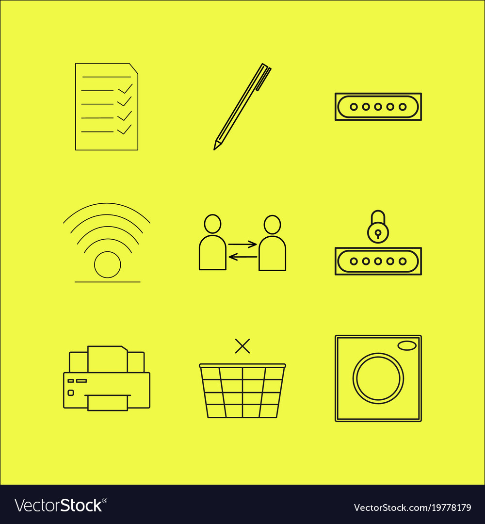 Web linear icon set simple outline icons