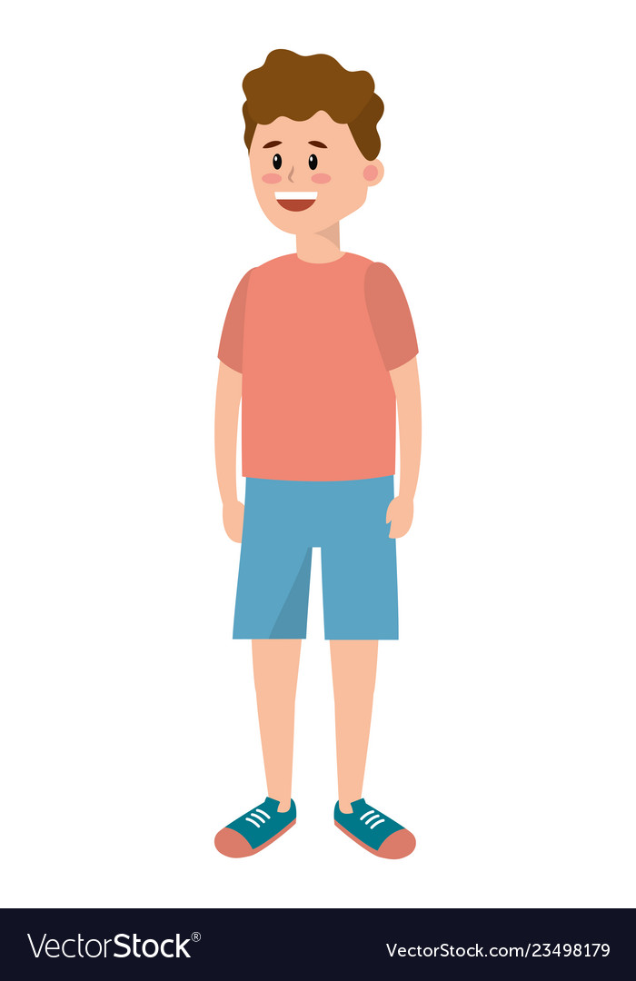 Young boy smiling Royalty Free Vector Image - VectorStock