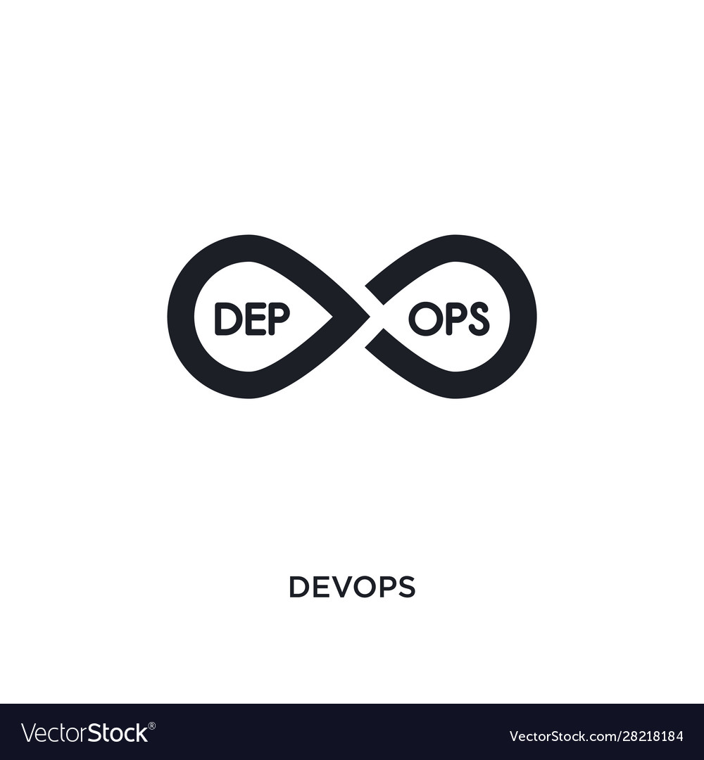 Devops isolated icon simple element from vector image Devops isolated icon simple element from