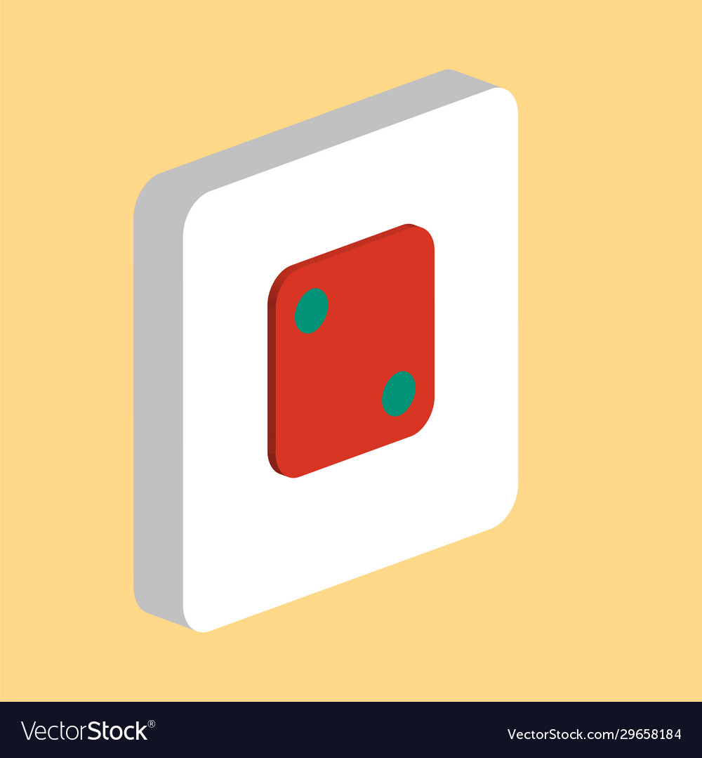 Dice 2 computer symbol vector image Dice 2 computer symbol