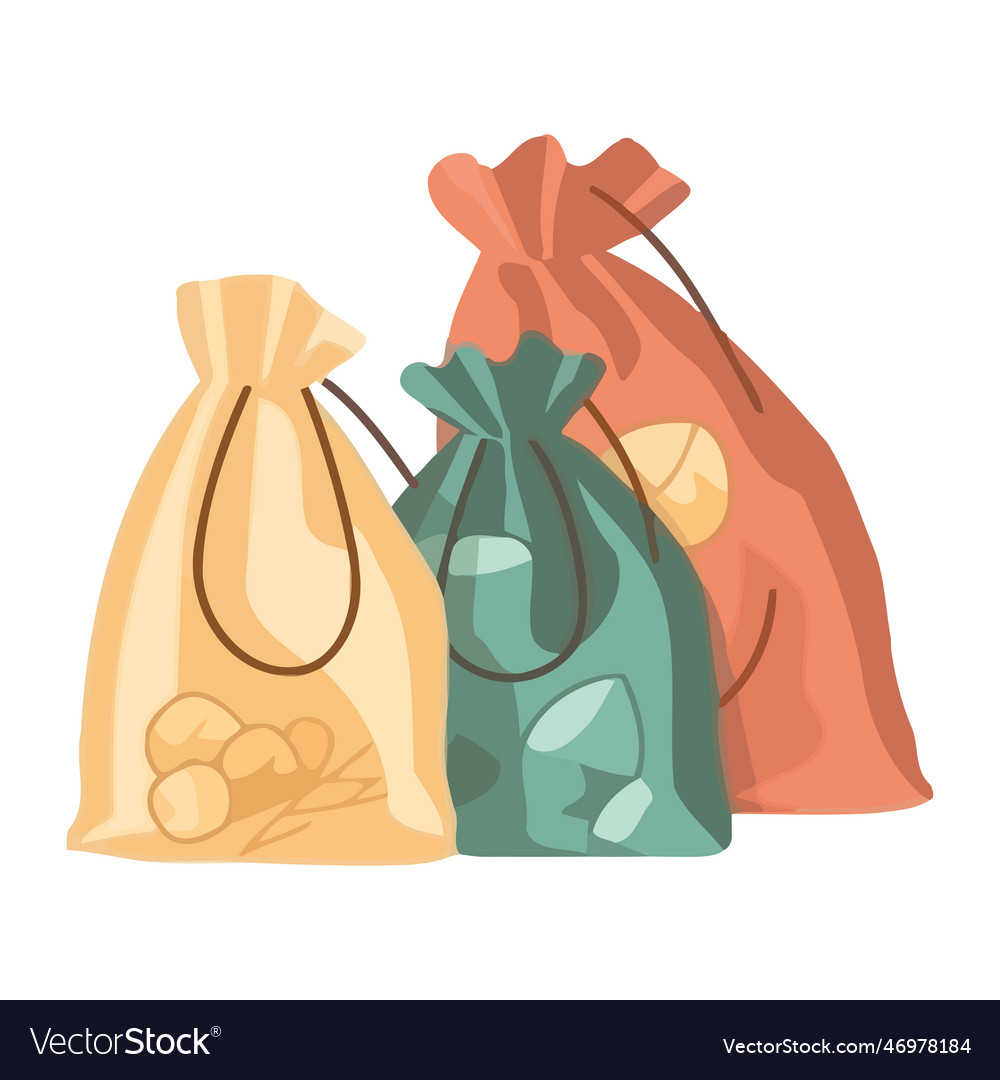 Ecology bags packing Royalty Free Vector Image