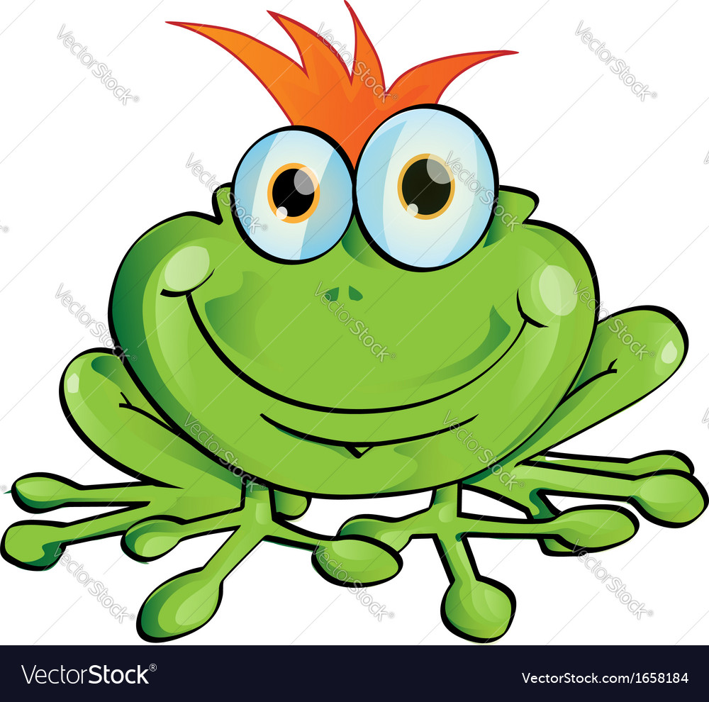 Frog Cartoon Royalty Free Vector Image - Vectorstock