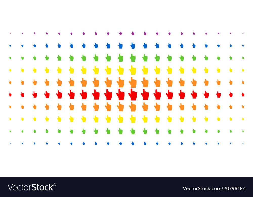 Index finger spectral halftone grid