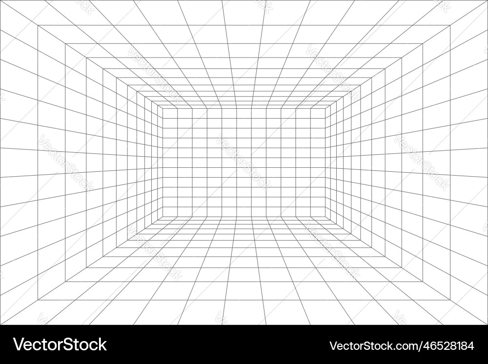 Room projection grid in futuristic 3d style Vector Image