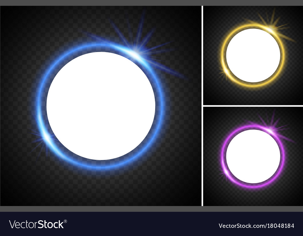Round frames with different color of lights