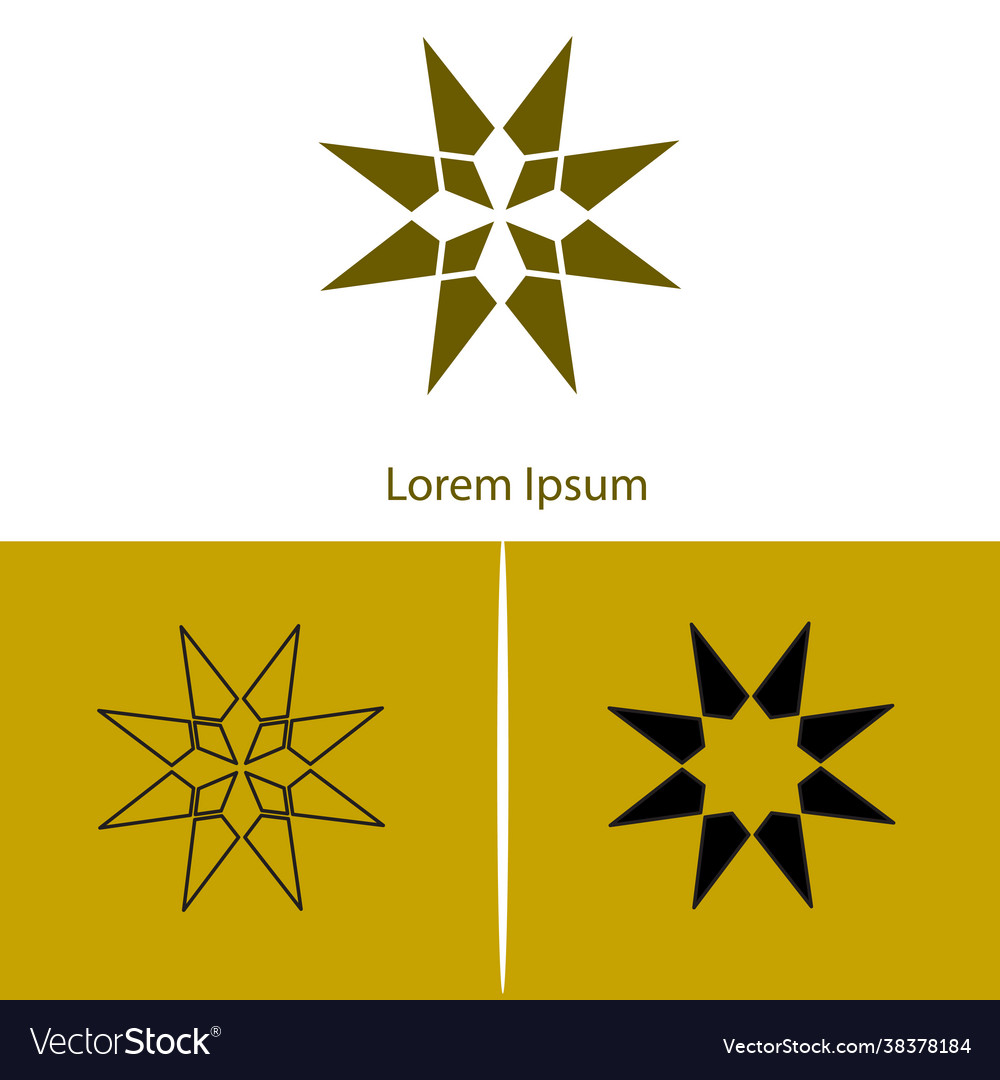 Simple elegant logo design with triangle shape vector image Simple elegant logo design with triangle shape