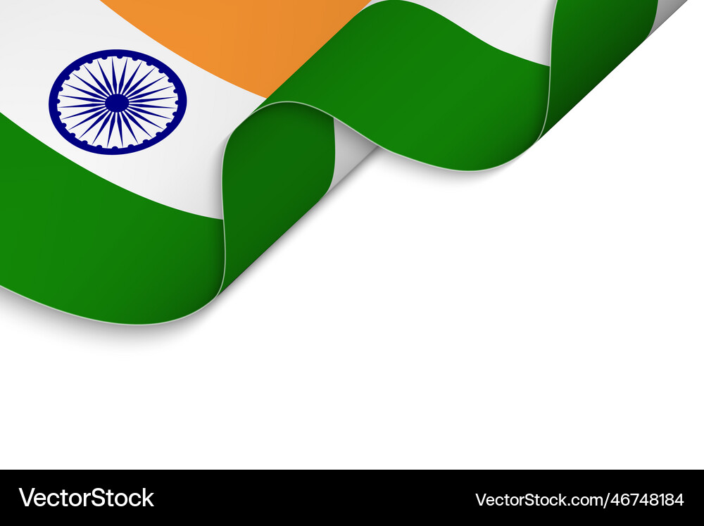 Waving flag of india Royalty Free Vector Image
