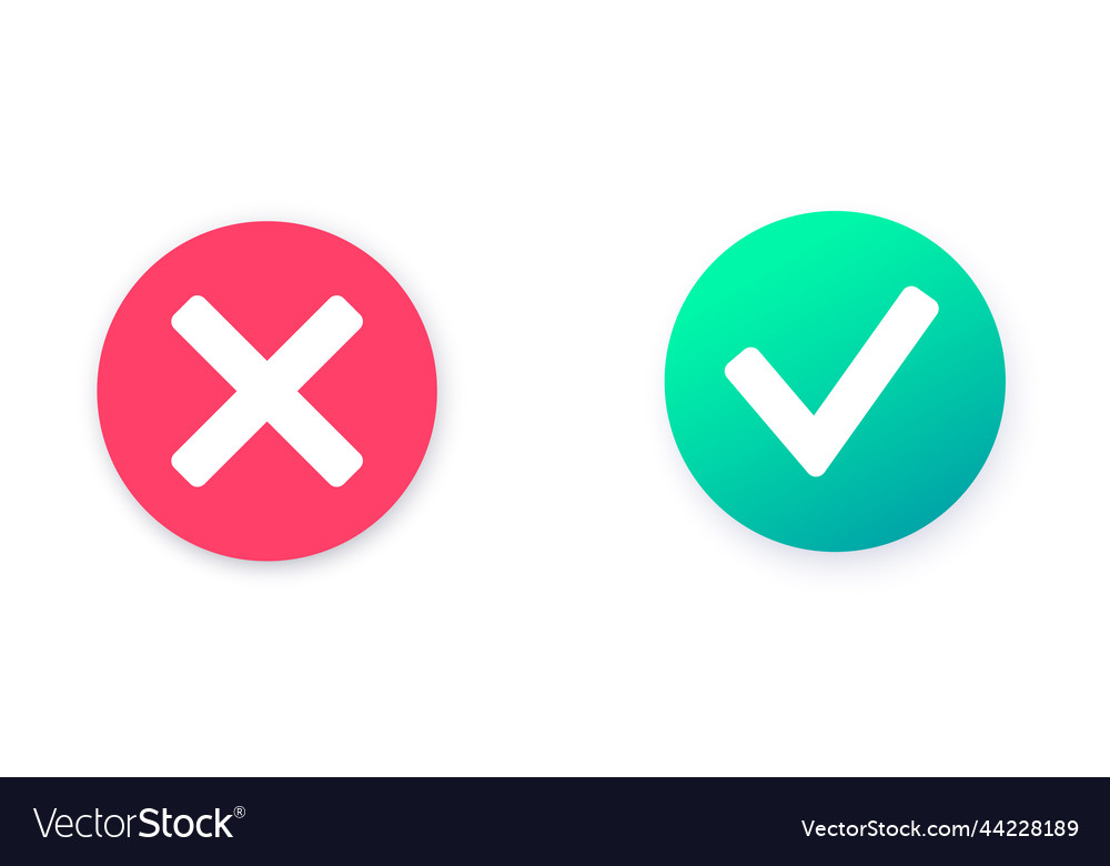 Checkmark and Cross Icon