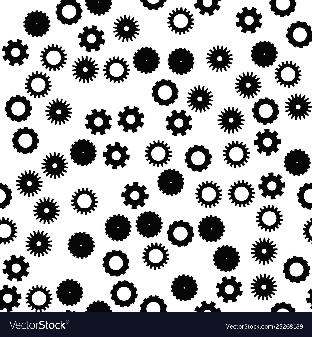 Cog wheel seamless pattern clockwork