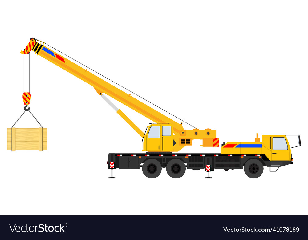 Color image of a crane with load