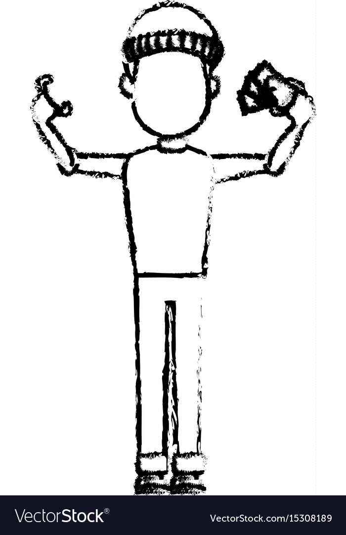 Computer hacker man character system thief