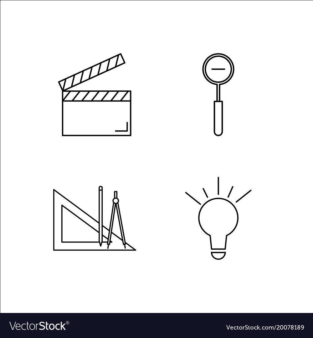 Design und Studio einfache lineare Icon-Setsimple