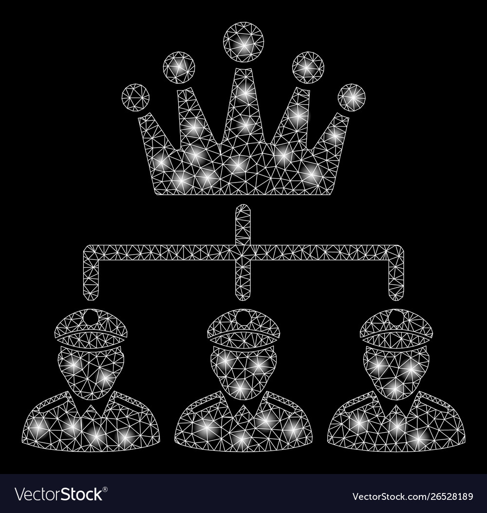 Glowing mesh 2d monarchy structure with light