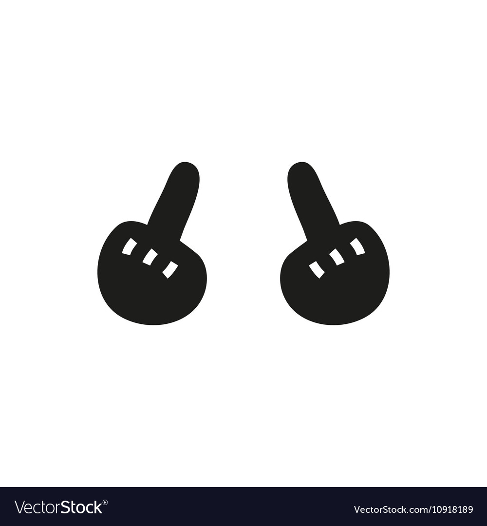 Zeige den mittleren Finger nach oben oder ab