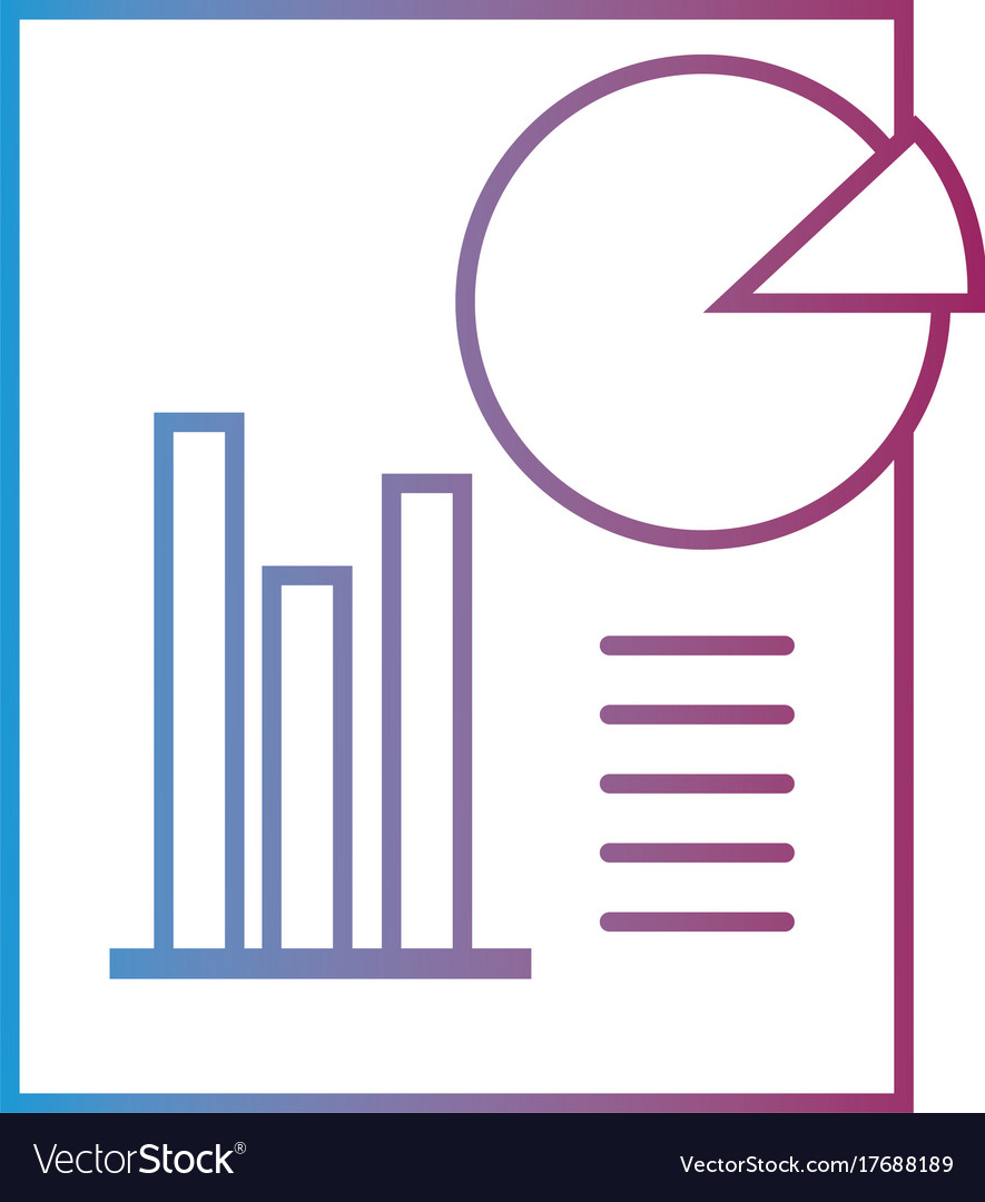Line document with statistics bar diagram graphy