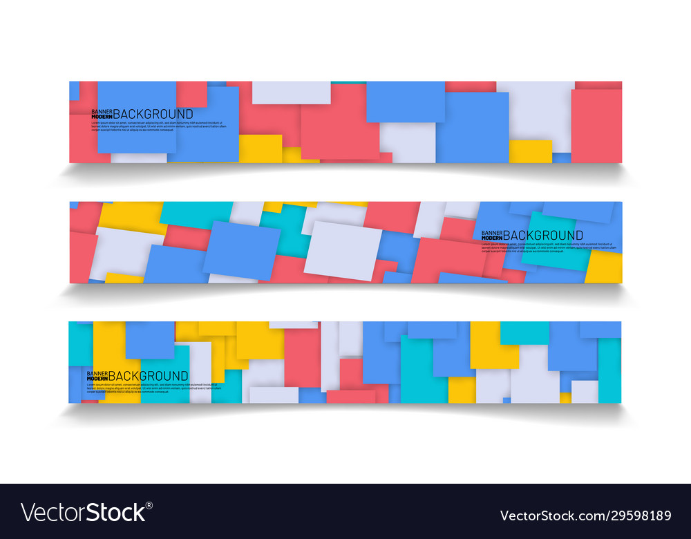 Rectangular banner background geometric shape