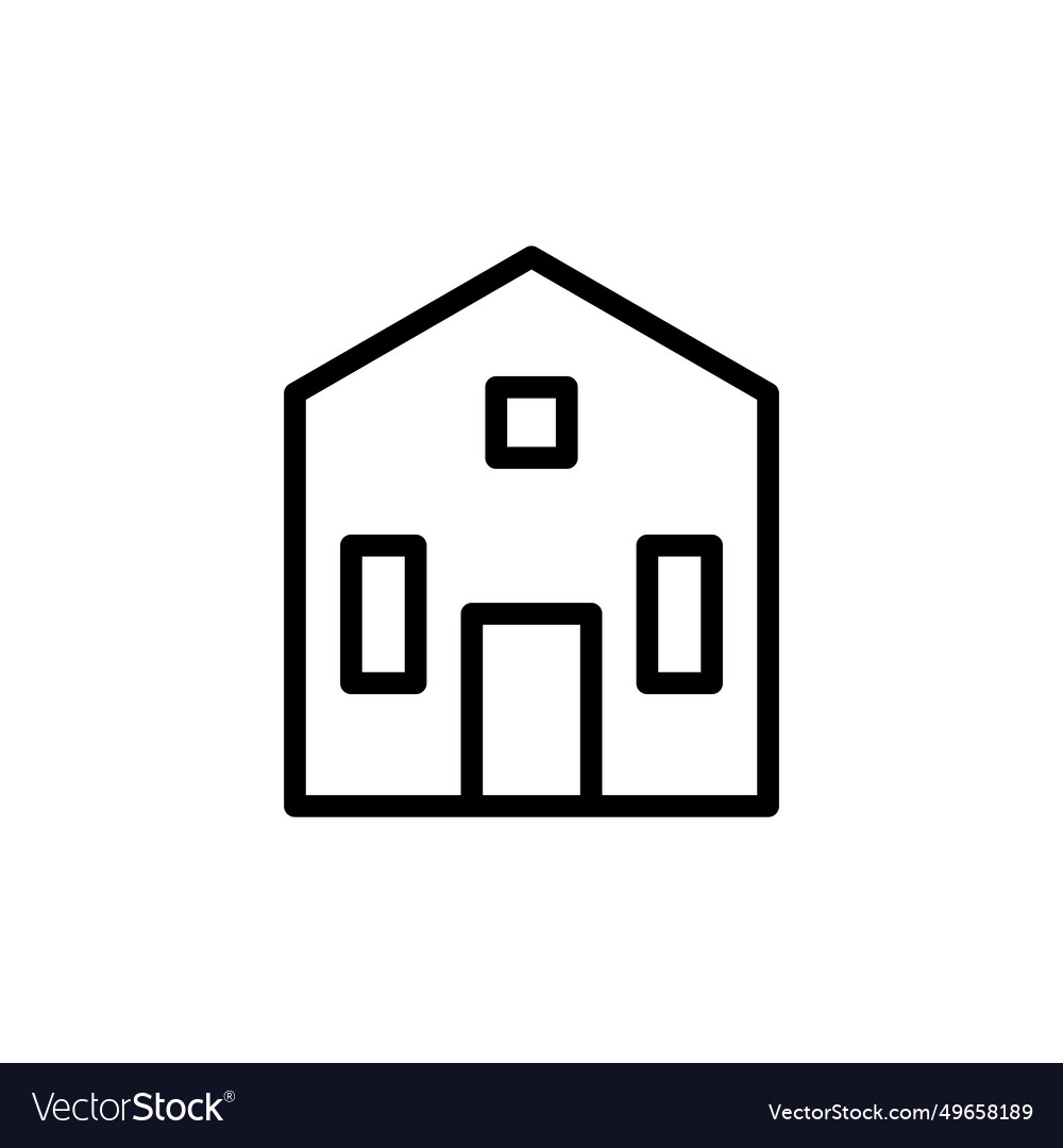 Simple minimalist house line logo icon image Vector Image