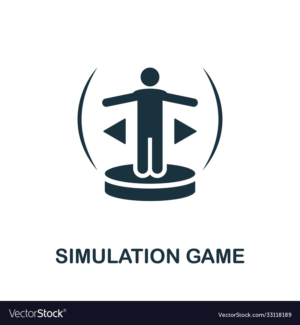 Simulation game icon simple element from