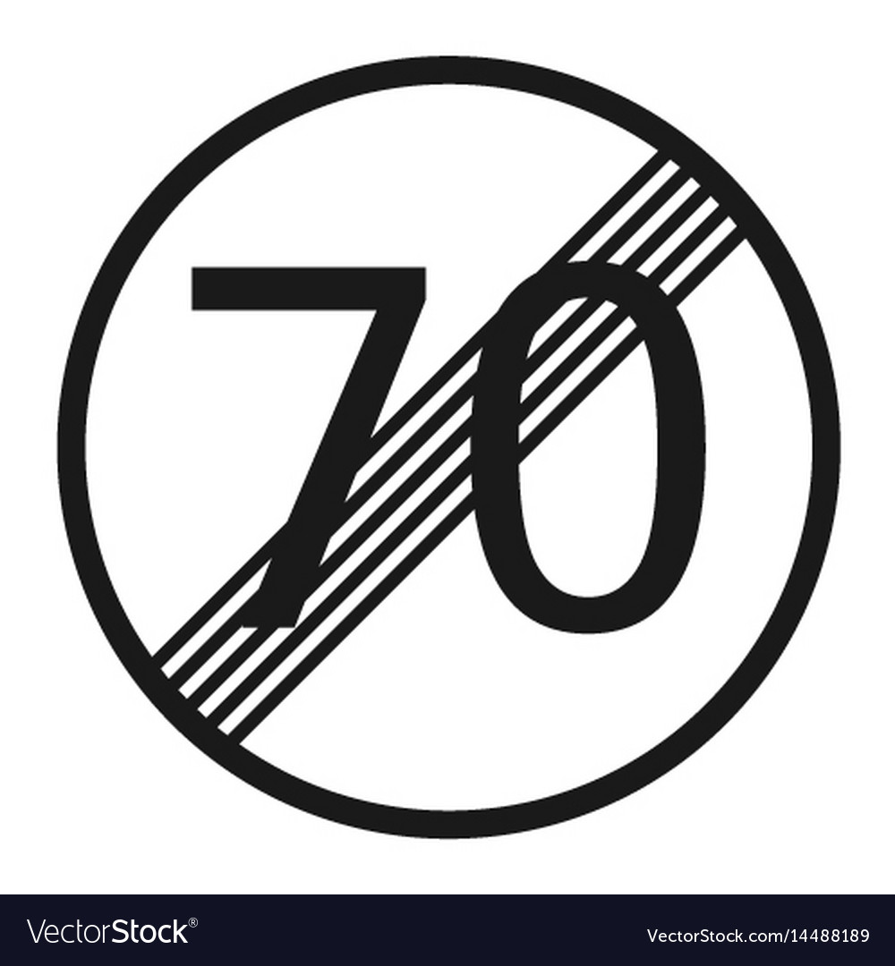 Speed Limit 70 Sign