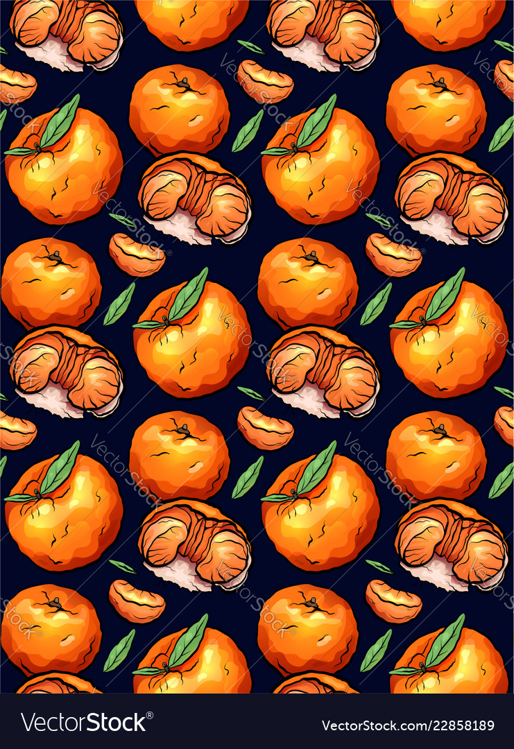 Tangerine Slice Pattern