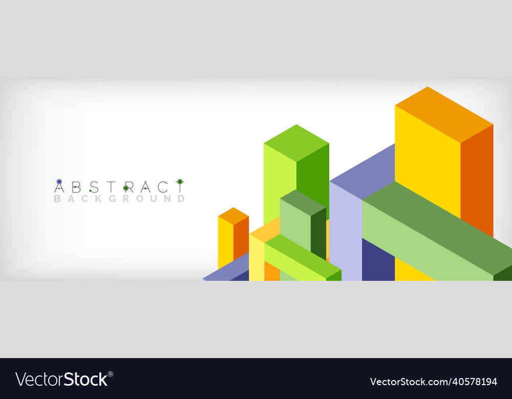 Abstract background 3d cubes cubic elements Vector Image Abstract background 3d cubes cubic elements