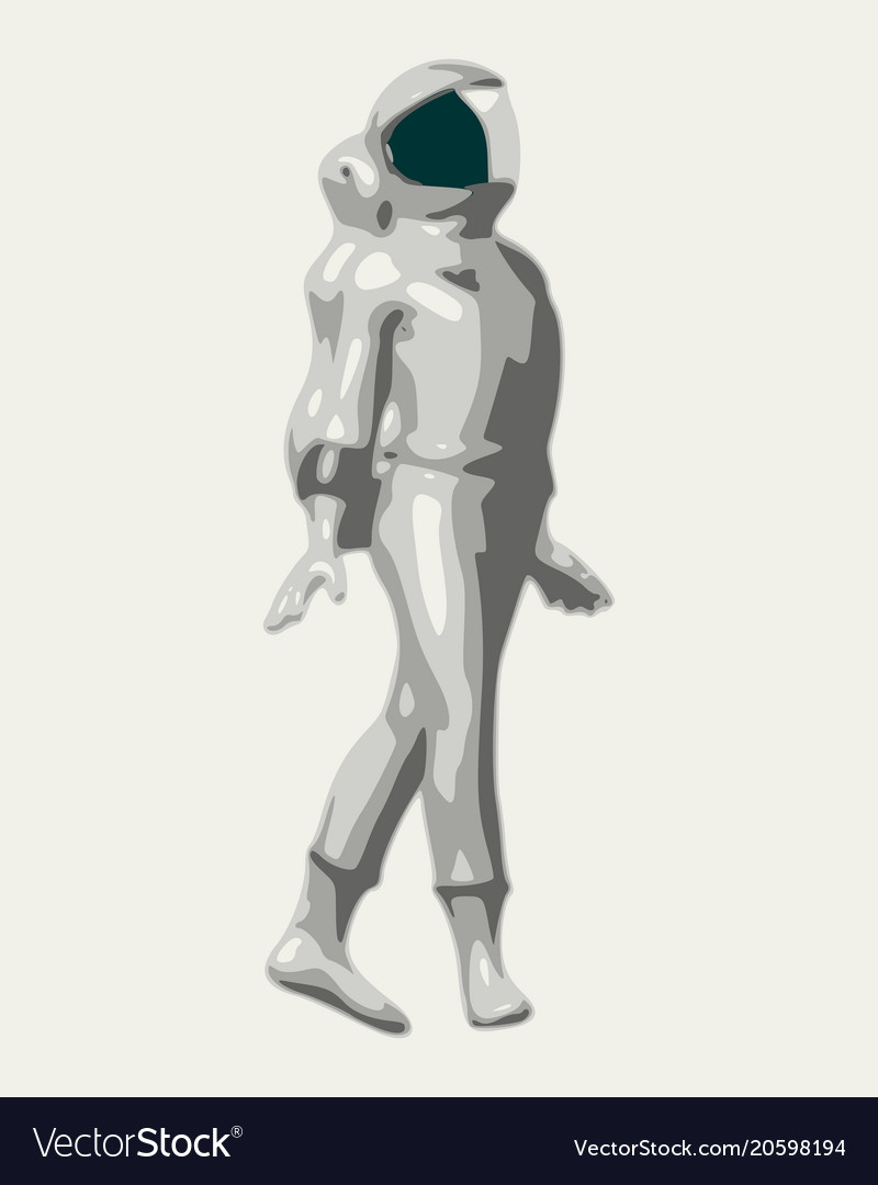 Astronaut abstract silhouette