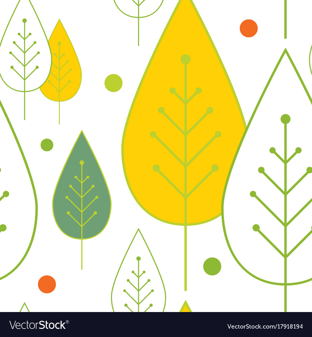 Autumn seamless pattern abstract colorful leaves