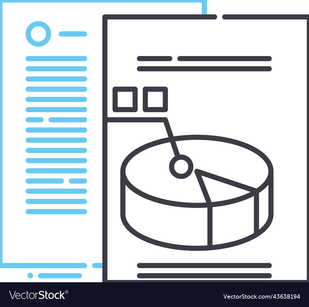 Business content line icon outline symbol