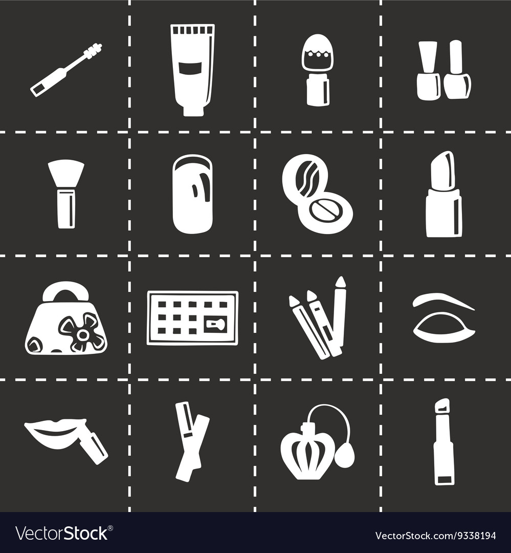 Cosmetics icon set Royalty Free Vector Image VectorStock