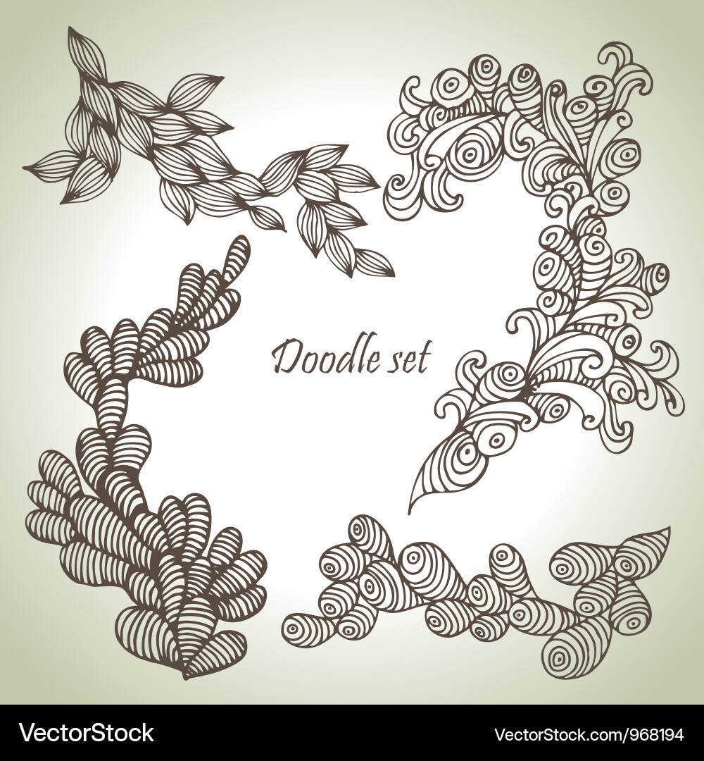 Doodle set Royalty Free Vector Image - VectorStock