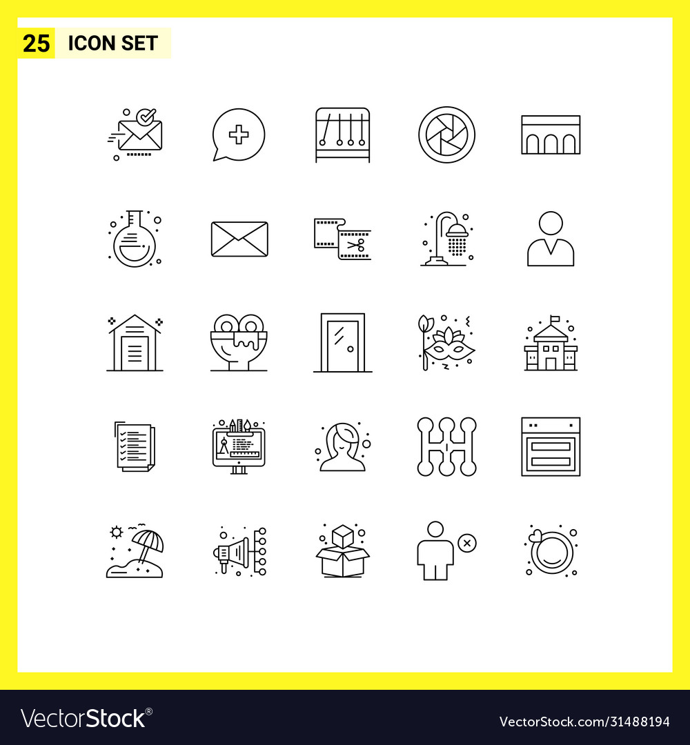 Editable line pack 25 simple lines columns