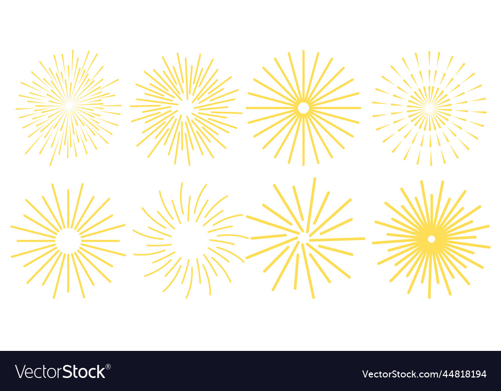 Feuerwerk Sonnenstrahlen Salute Funken Feuerfest vector image Feuerwerk Sonnenstrahlen Salute Funken Feuerfest