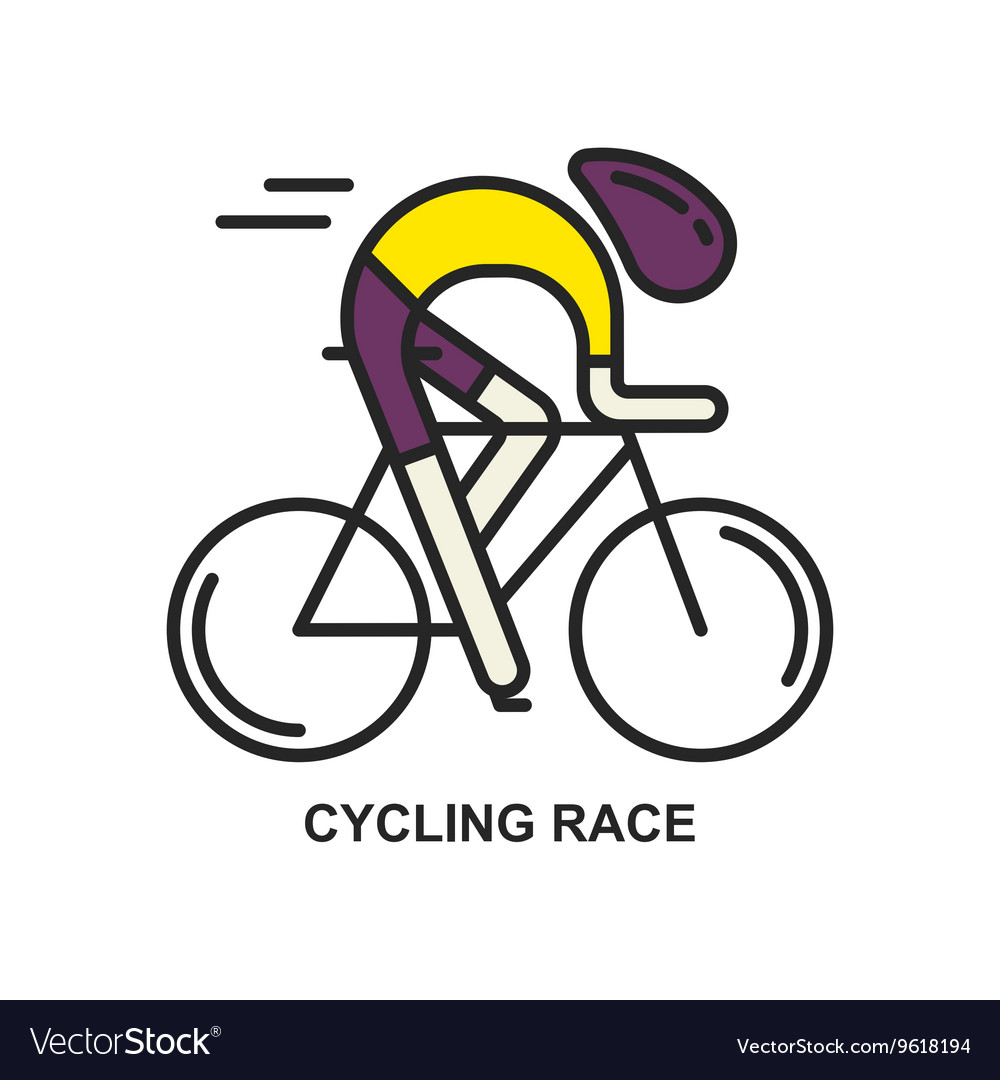 Modern of cyclist Royalty Free Vector Image - VectorStock