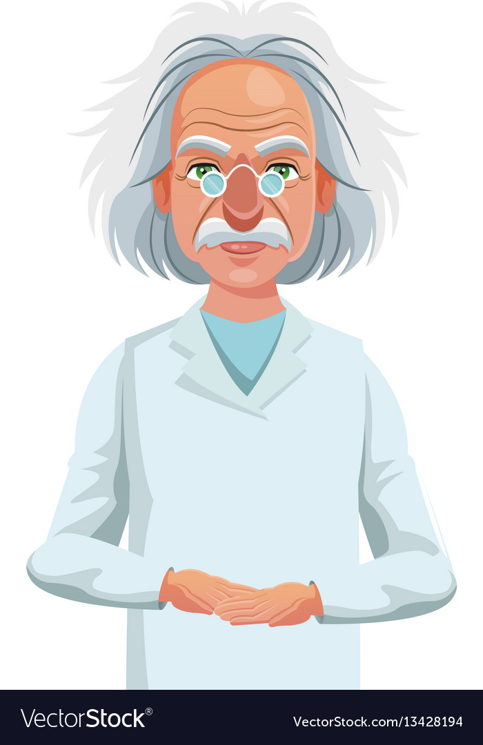 Scientist man cartoon icon Royalty Free Vector Image