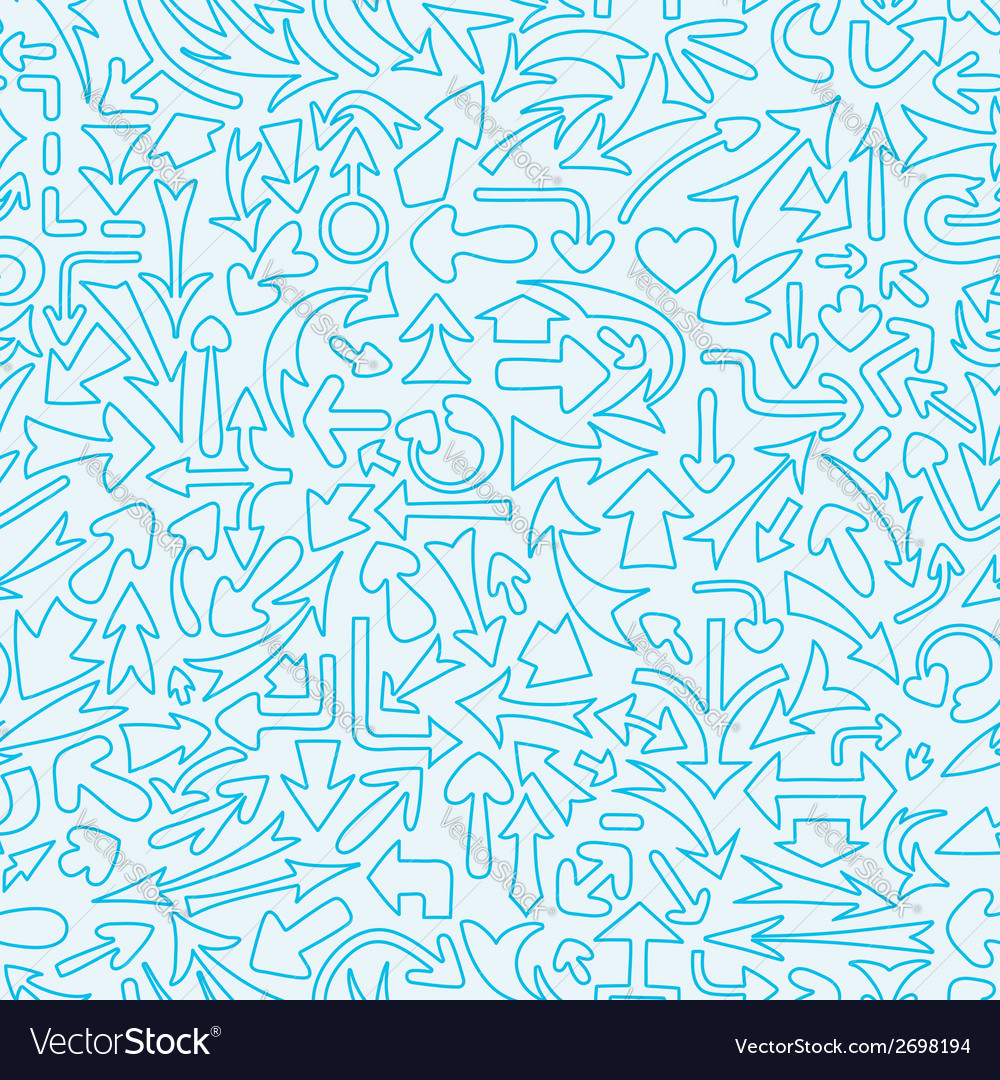 Seamless pattern with different arrows