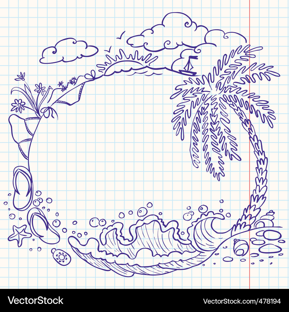 Summer frame Royalty Free Vector Image - VectorStock