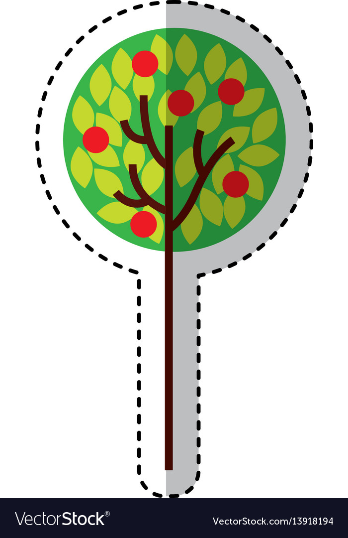 Tree plant isolated icon