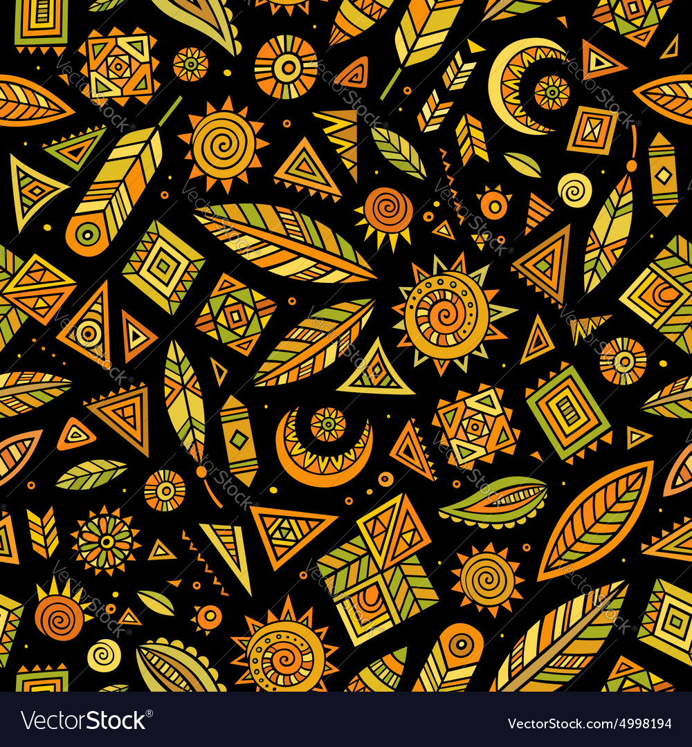 Tribal Native Ethnic Seamless Pattern Royalty Free Vector