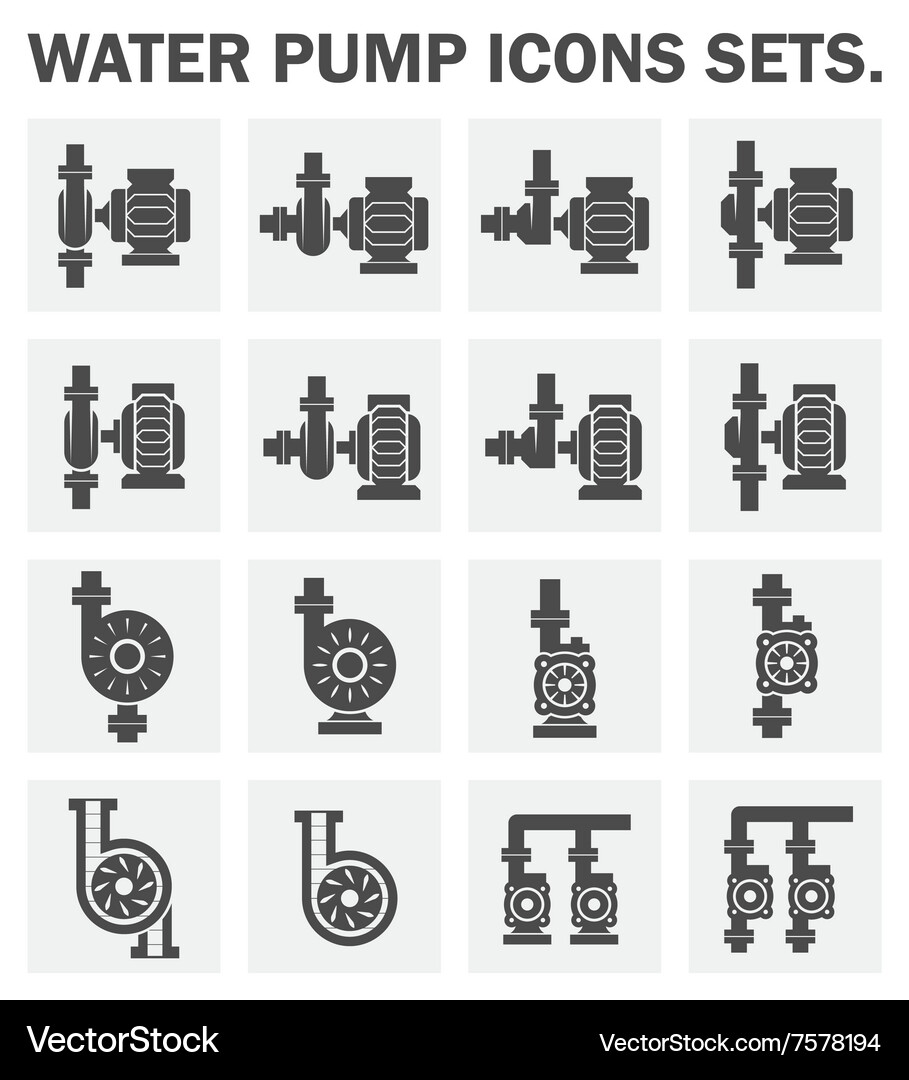 Water Pump Icon Royalty Free Vector Image Vectorstock