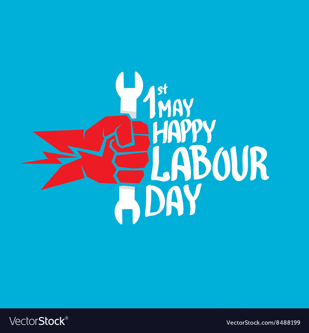 1 may - labour day labour day poster Royalty Free Vector