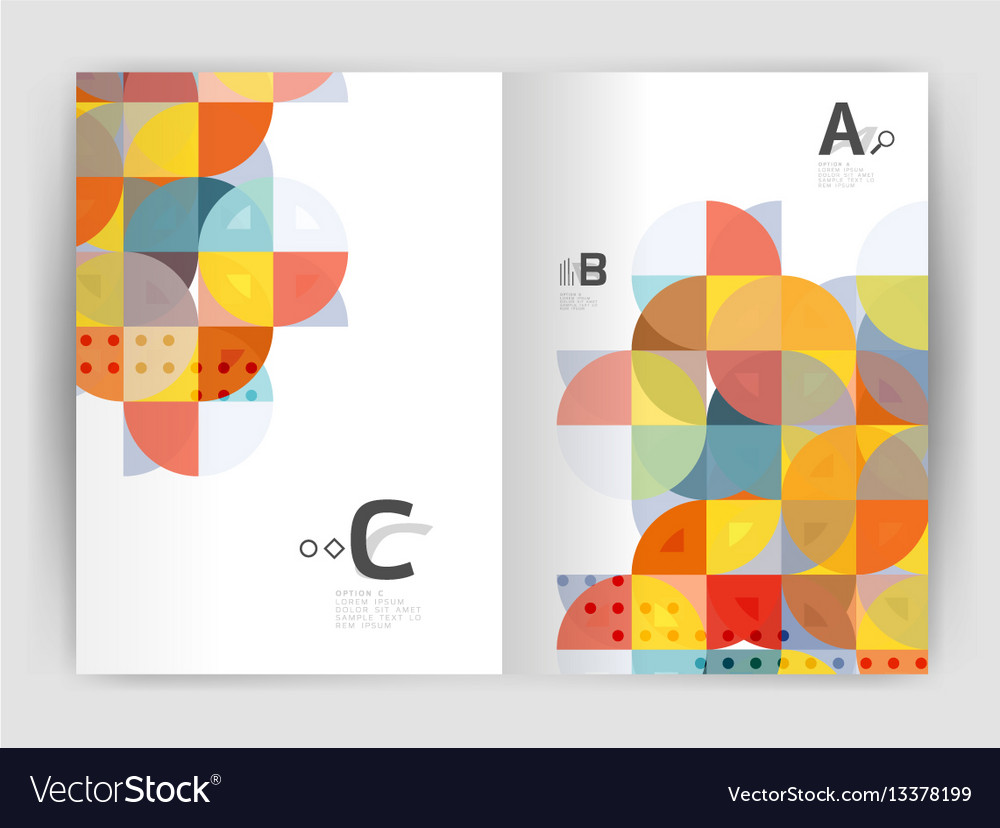 Abstract background with color triangles annual vector image Abstract background with color triangles annual