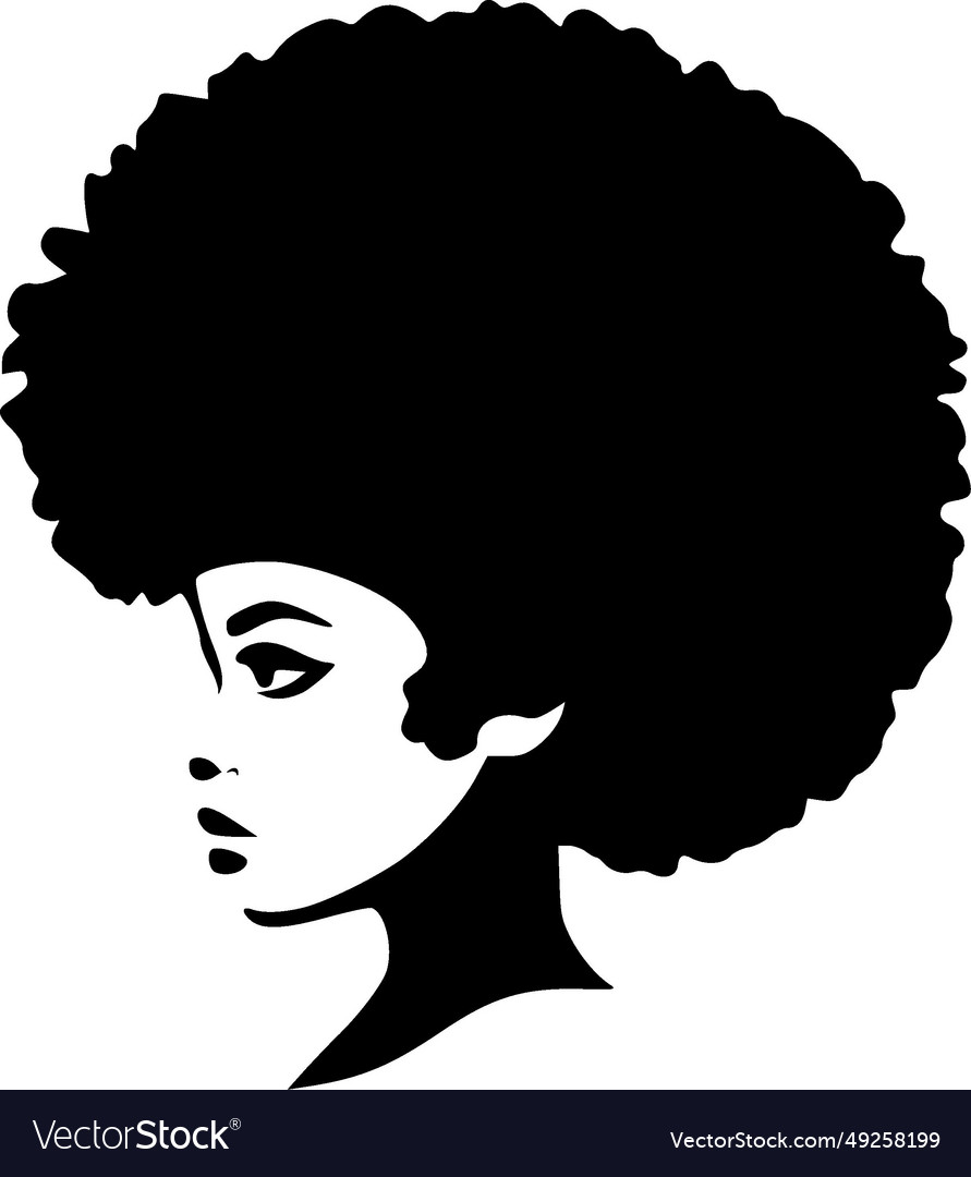 Afro - minimalist and simple silhouette Royalty Free Vector