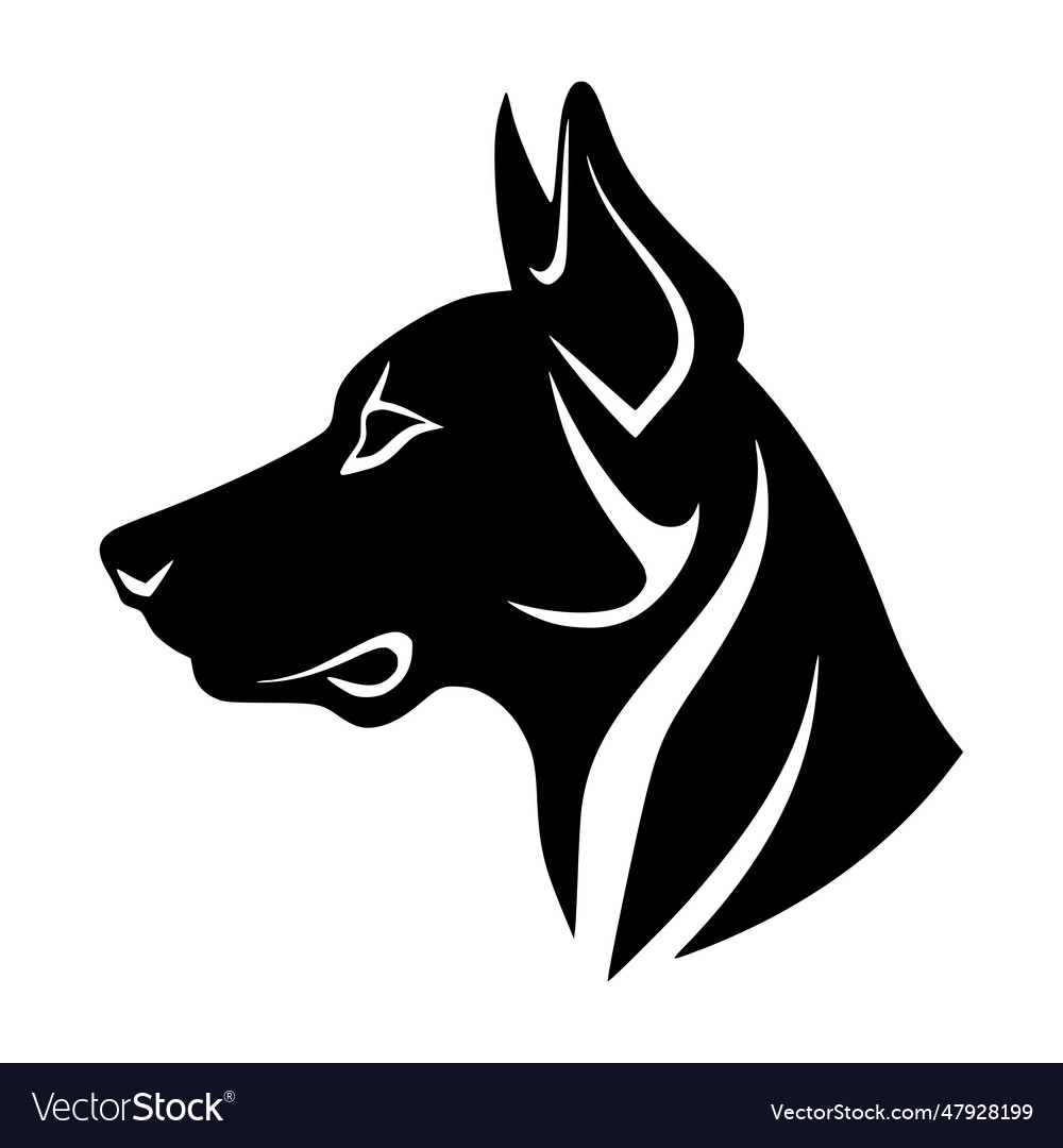 Dog head logo symbol Royalty Free Vector Image