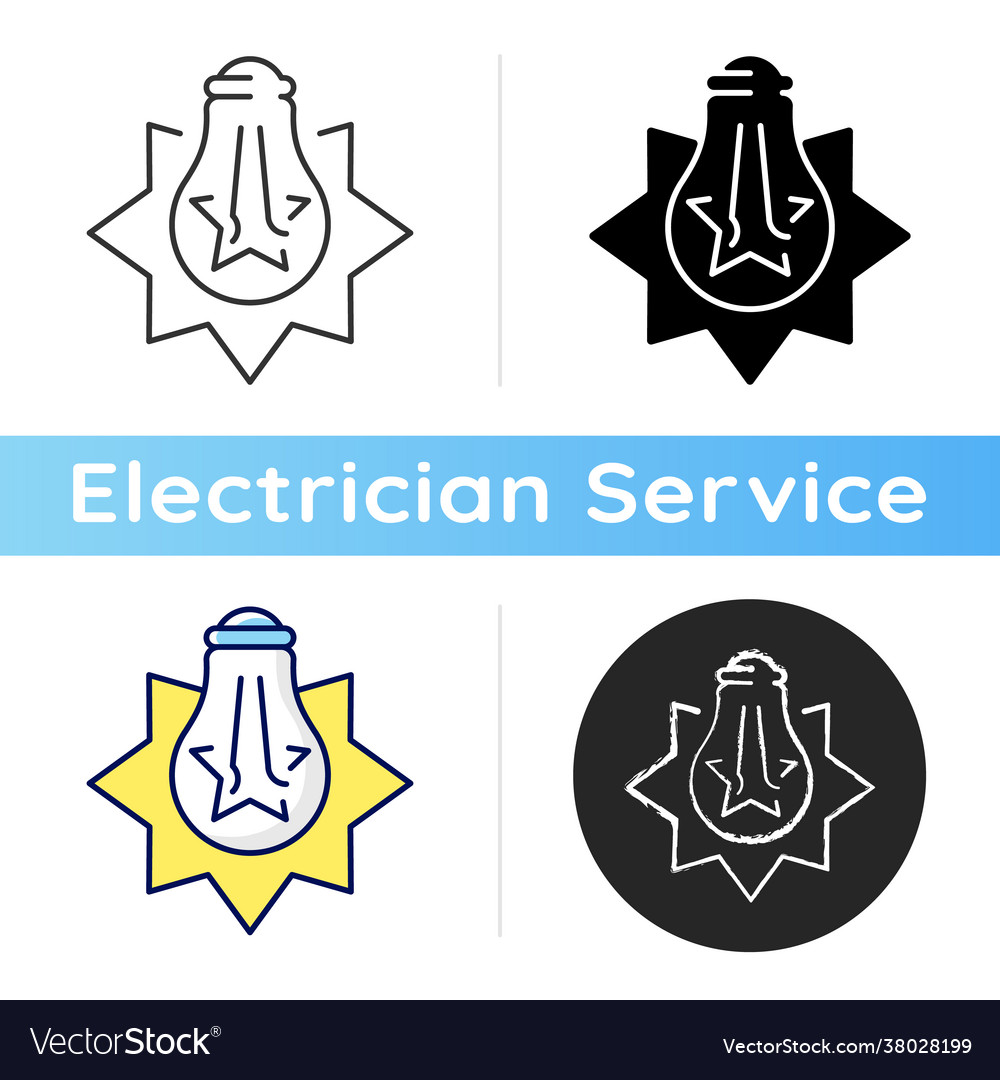 Exploding light bulb icon Vector Image Exploding light bulb icon